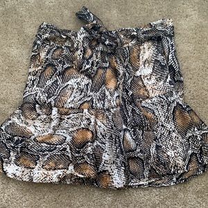 Snake Print Skort